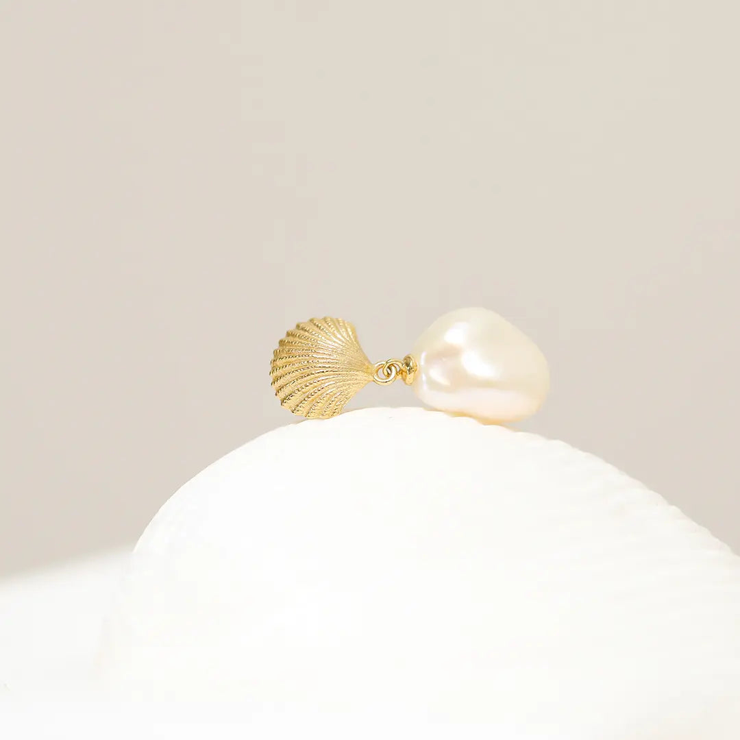 Voyage Shell Pearl Earrings for Women - Elegant Mother of Pearl Dangle Earrings - Perfect for Weddings, Parties & Special Occasions