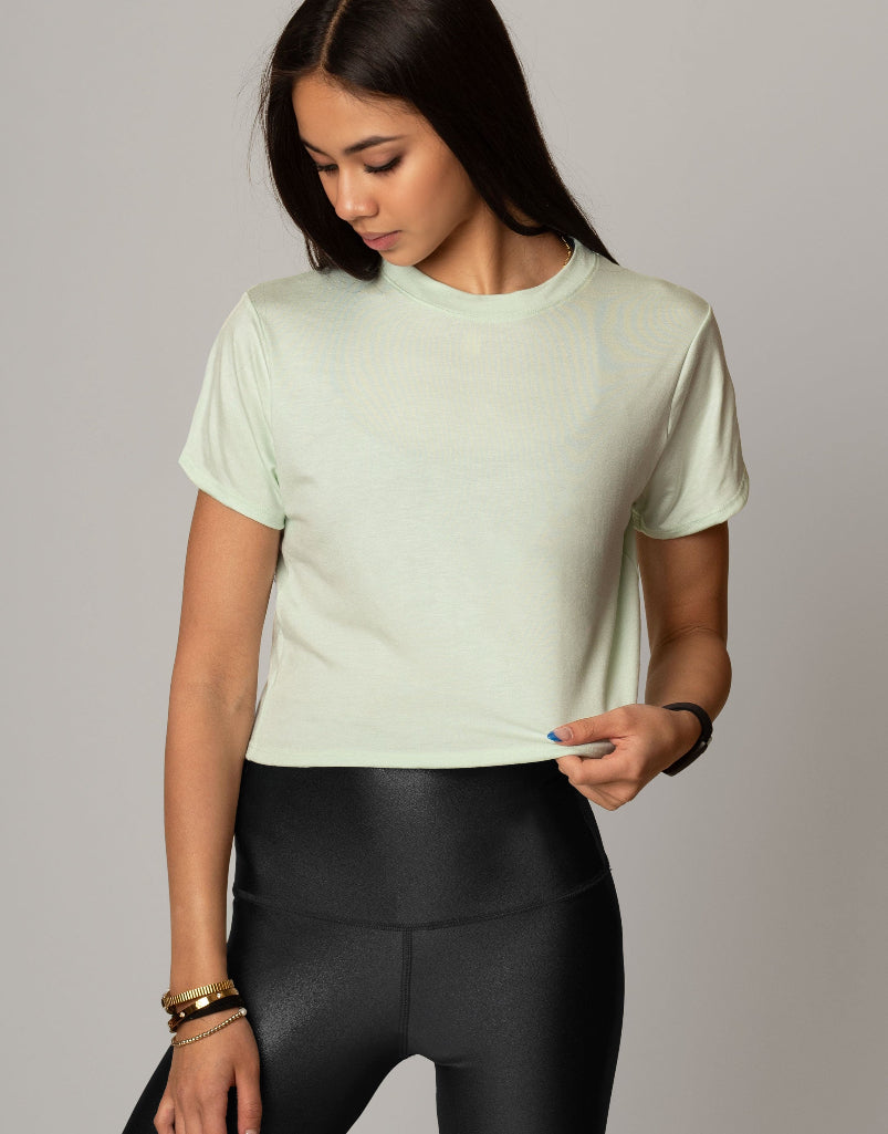 Premium Soft Cotton Essential Tee in Mint Green - Perfect for Casual Wear, Layering & Everyday Comfort