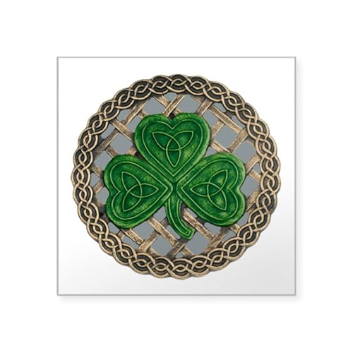 Clear - Shamrock and Celtic Knots Sticker
