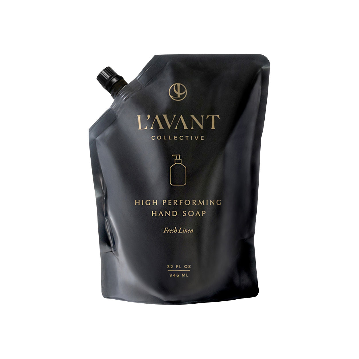 Fresh Linen Scented Hand Soap Refill Pouch - 33.8oz | Eco-Friendly Liquid Soap for Bathroom, Kitchen & Office | Cruelty-Free & Vegan