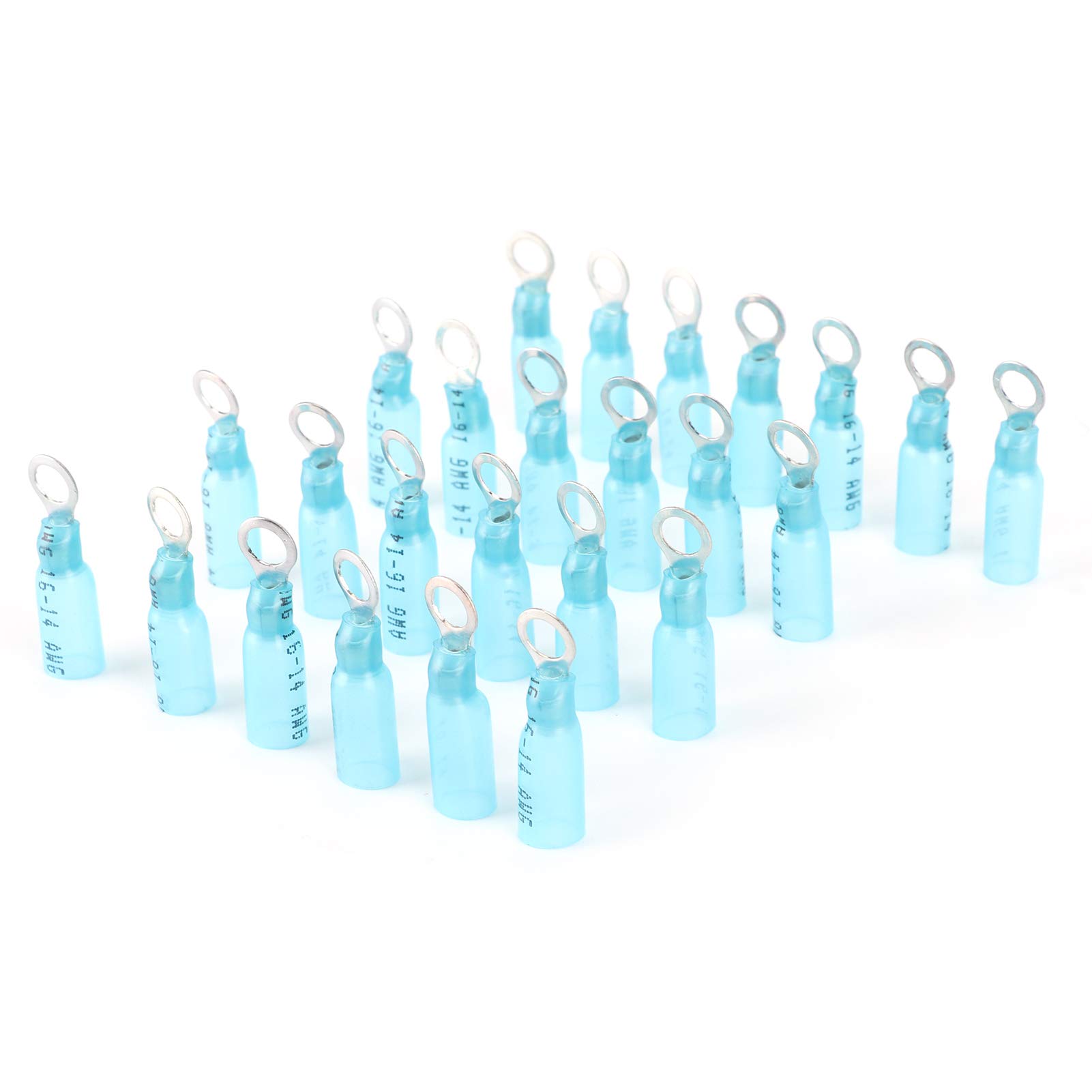 25PCS Heat Shrink Wire Connectors - 1/5 Inch Electrical Quick Splice Terminals with High Conductivity for Automotive, Marine & Home Wiring Repairs