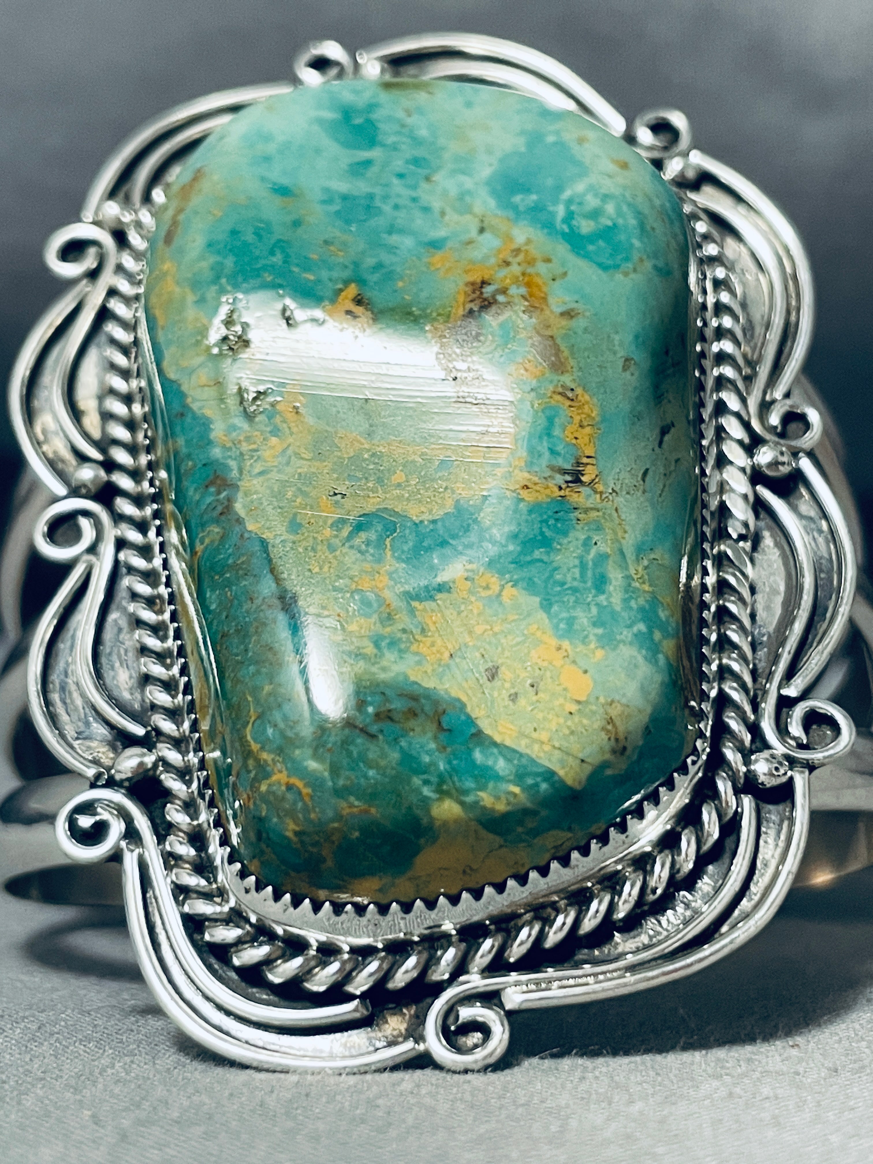 Authentic Navajo Sterling Silver Turquoise Bracelet - 103g Handcrafted Native American Jewelry for Women - Perfect for Boho, Western & Festival Fashion