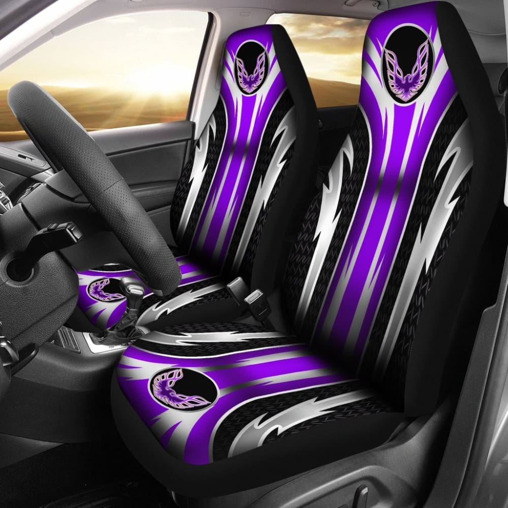 Premium 2-Piece Front Pontiac Firebird Seat Covers - Purple (Part# 144627) | Custom Fit for 1967-2002 Models | Car Interior Protection & Style Upgrade