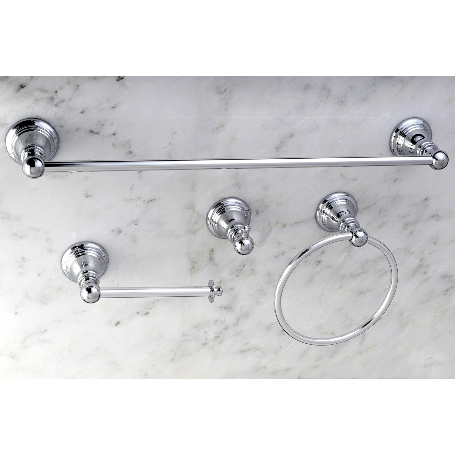 American Classic BAHK192478C 4-Piece 18-Inch Towel Bar Set - Polished Chrome Bathroom Accessories for Modern Homes & Spa-Like Showers