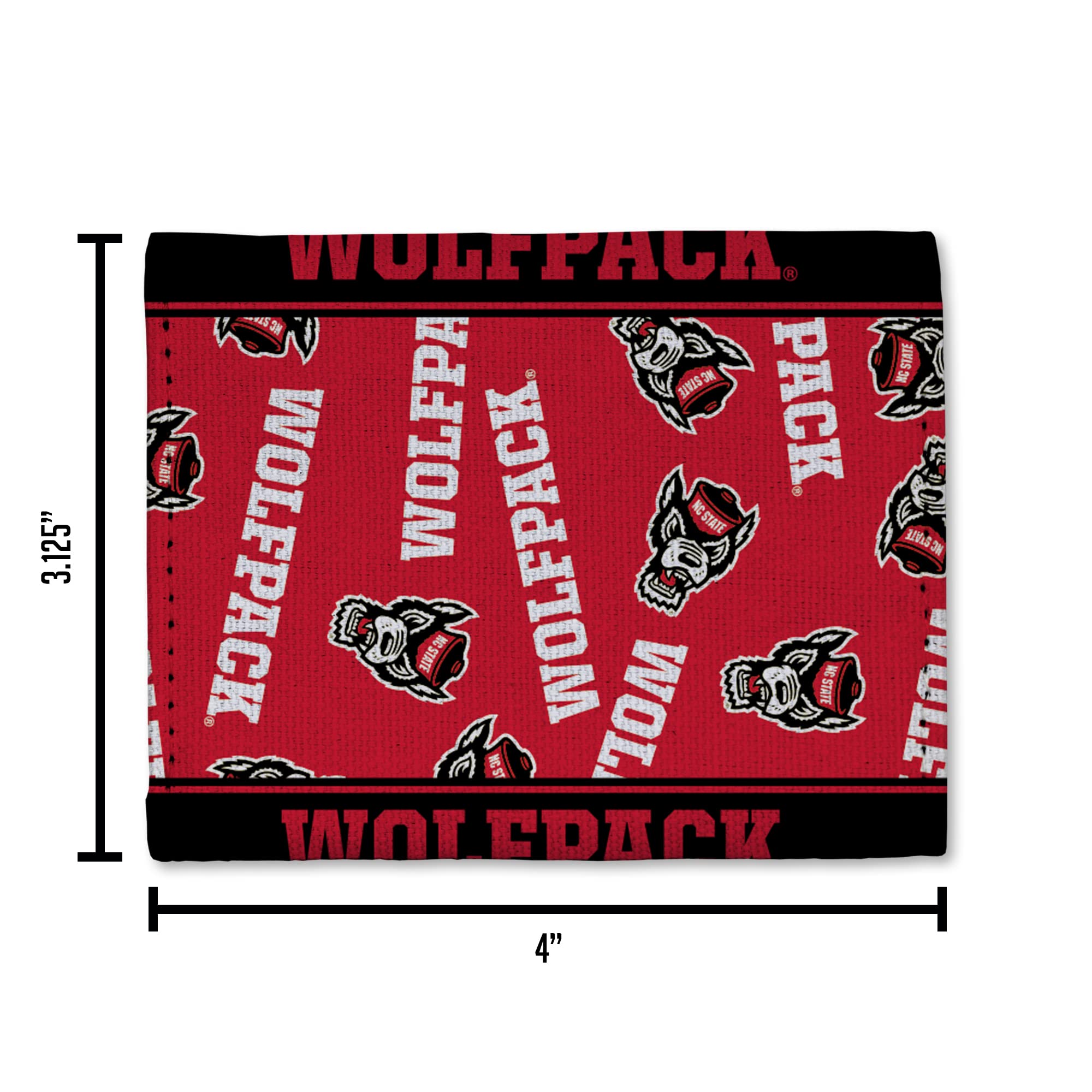 Rico Industries NCAA Canvas Trifold Wallet - Durable College Sports Accessory for Men | Perfect for Game Day, Campus Life & Everyday Use