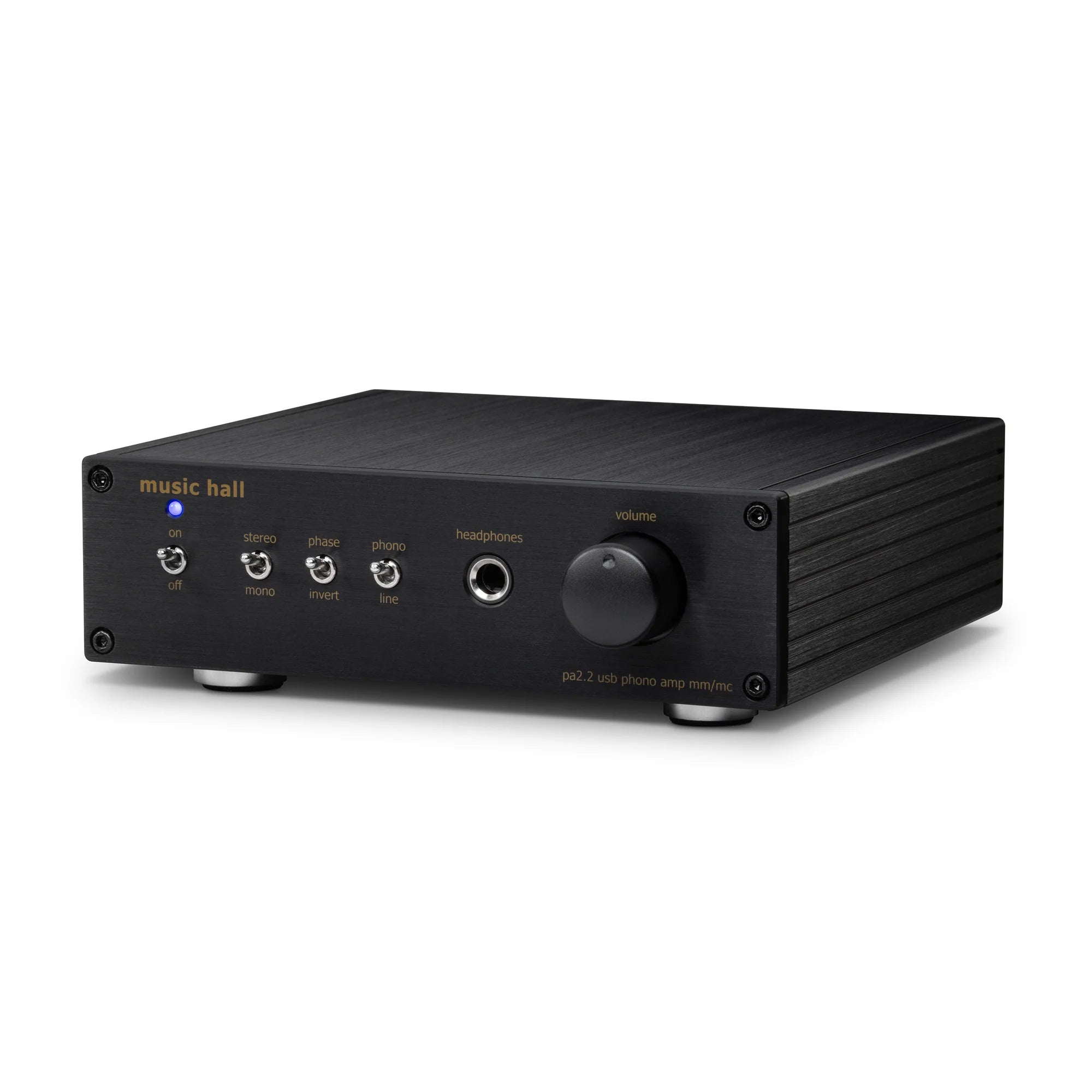 Music Hall PA2.2 Phono Preamplifier with A2D Converter & Headphone Amp - Perfect for Vinyl Record Players & Home Audio Systems