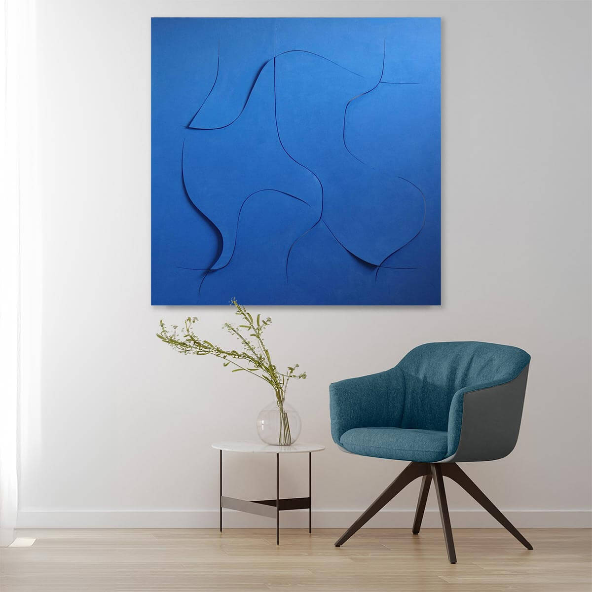 Modern Steel Wall Sculpture - Abstract Reflective Art for Home & Office Decor | Perfect for Living Room, Bedroom, or Office Spaces