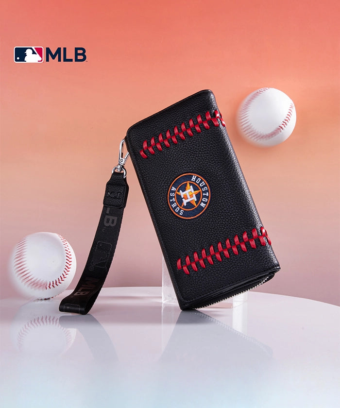 Houston Astros Genuine Leather Wallet for Men - MLB Officially Licensed - Perfect for Gameday, Travel & Everyday Use