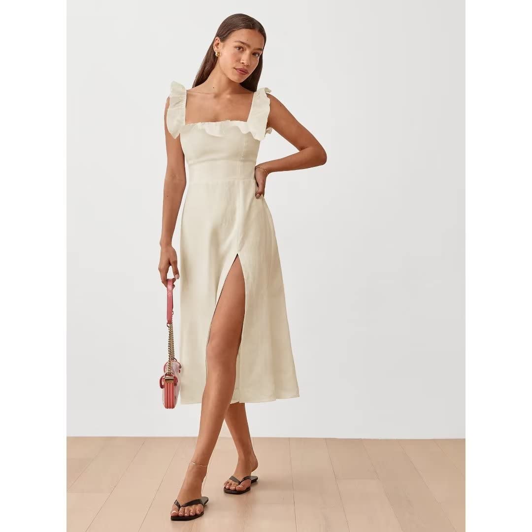2025 Women's Summer & Spring Dresses - Elegant Midi Dress for Wedding Guest, Party & Special Occasions