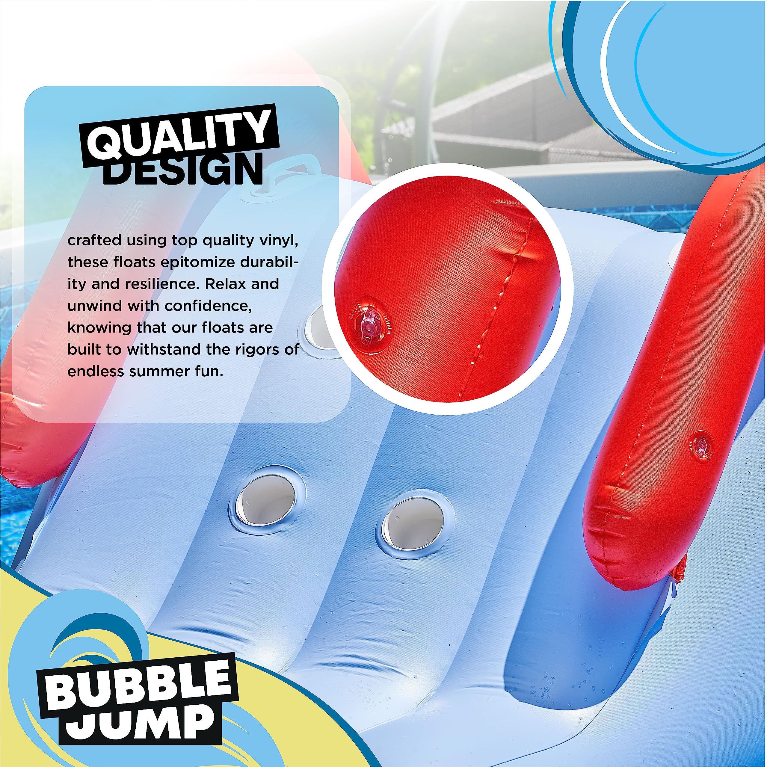 Best Inflatable Pool Slide for Inground Pools - Adjustable Sprayers & Weighted Water Base for Stability - Fun Water Slides for Adults & Kids Ages 7+ - Perfect for Backyard Parties, Summer Fun & Family Gatherings - By Bubble Jump