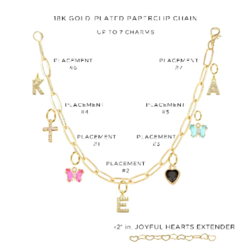 Elegant Charm Bracelet with Assorted Charms - Perfect for Gifts, Parties & Everyday Wear | $52.00