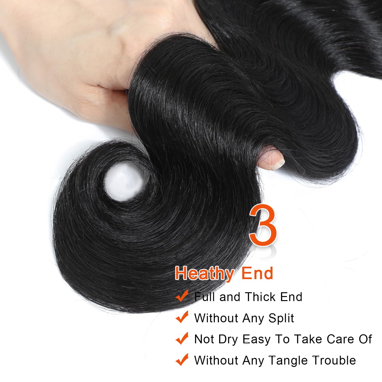 Cuckoo 20/22/24/26 Inch 4 Bundles 100% Unprocessed Virgin Brazilian Human Hair - Body Wave Bundles Natural Black Color for Weaving, Extensions & Styling - Perfect for Daily Wear, Parties & Special Occasions
