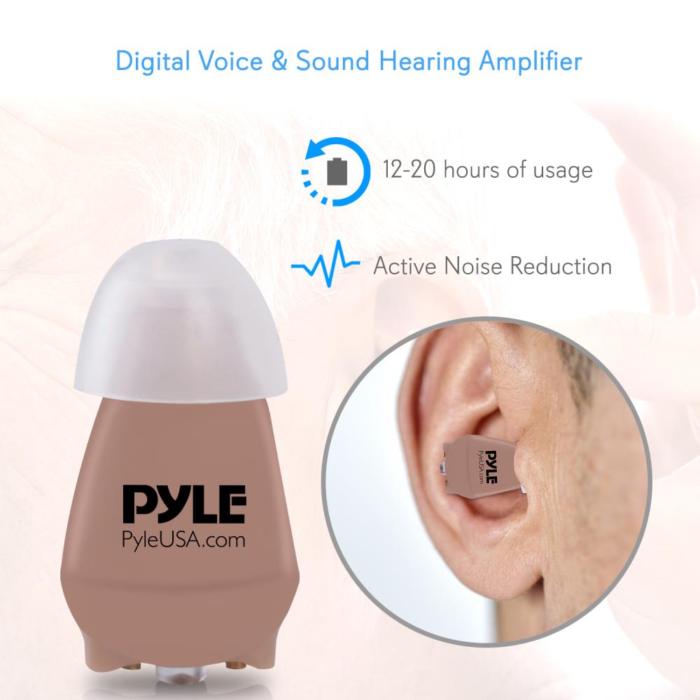 Mini In-Ear Hearing Amplifier - Digital Sound Enhancer for Seniors & Adults - Perfect for TV Watching, Conversations & Outdoor Activities