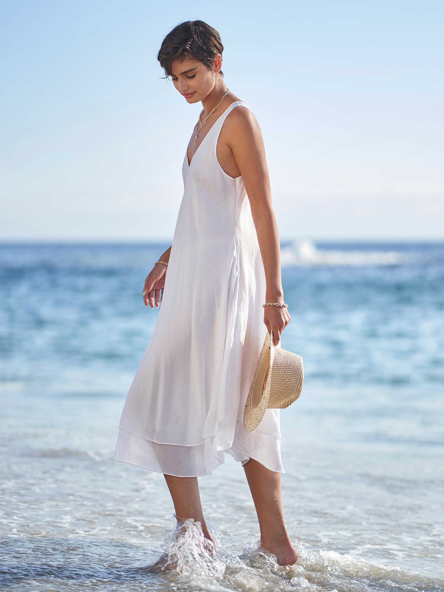 Andi Cotton Silk Dress - Elegant & Comfortable Women's Summer Dress for Casual Wear, Beach & Party | Breathable & Soft Blend Fabric