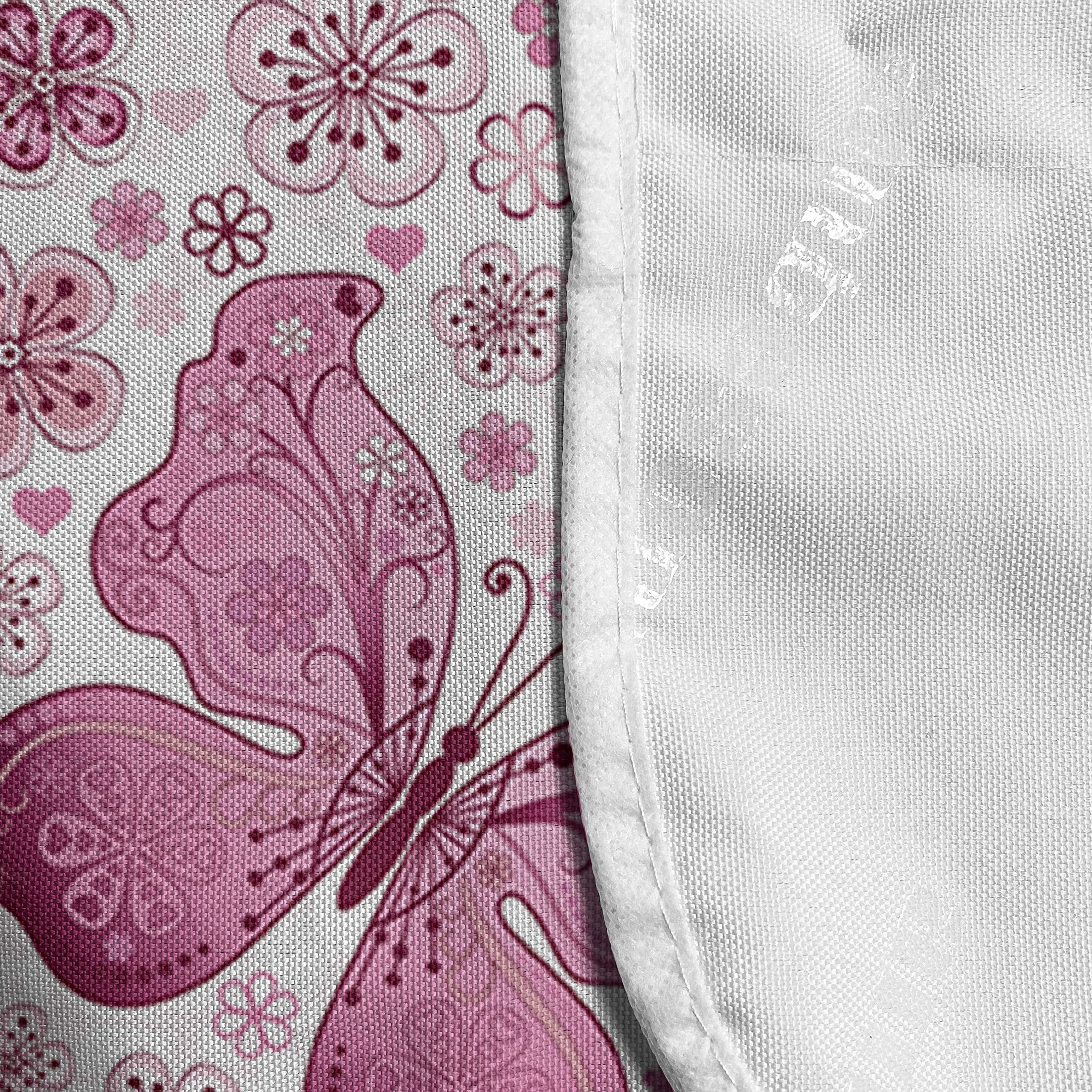 Ambesonne Vibrant Butterfly Microwave Cover - Floral Hearts Pattern, Waterproof Kitchen Organizer with Pockets, 36