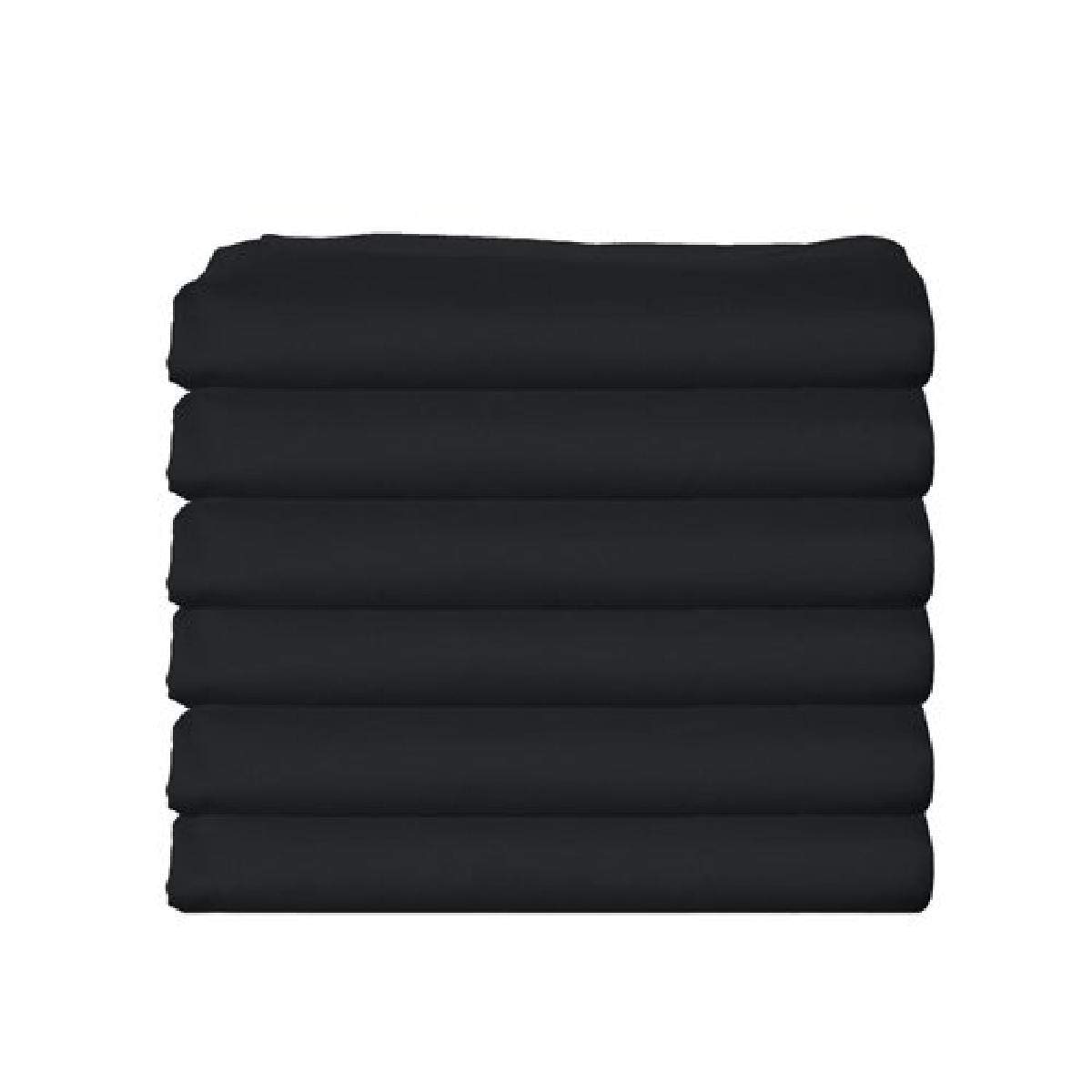 BKB Daycare 6-Piece Fitted Crib and Toddler Bed Sheets Set - Soft Breathable Black Crib Sheets for Baby & Toddler - Perfect for Daycare Centers, Nurseries and Home Use