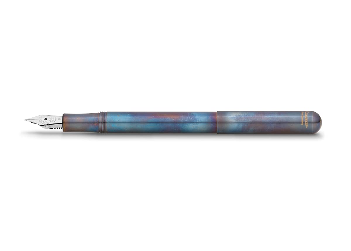 Kaweco LILIPUT Fireblue Fountain Pen - Premium Blued Stainless Steel Fine Nib (F) Ink Cartridge Pen - 12.5cm Elegant Writing Instrument for Professionals, Collectors & Everyday Use