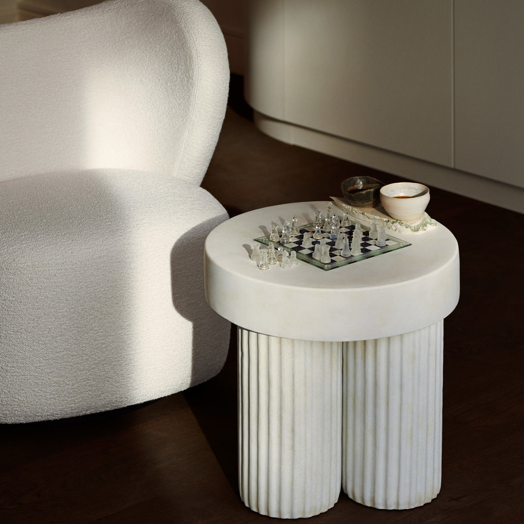 Hansen Hyldahl Gear Side Table by Norr11 - Modern Scandinavian End Table for Living Room, Bedroom & Office