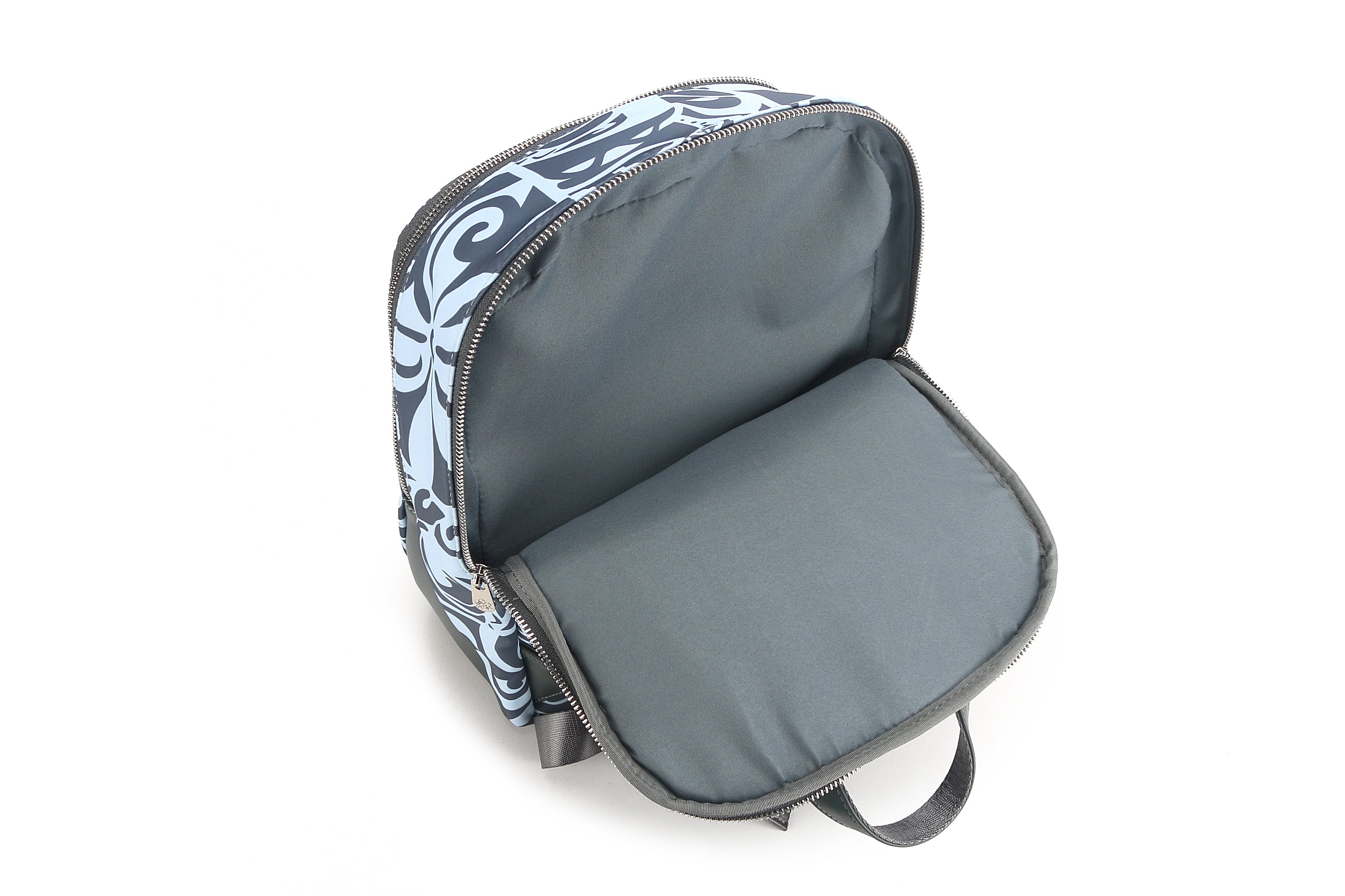 Large Keʻolu Tapa Tiare Teal Backpack - Durable Travel Backpack for Hiking, School & Work | Water-Resistant Daypack with Laptop Compartment