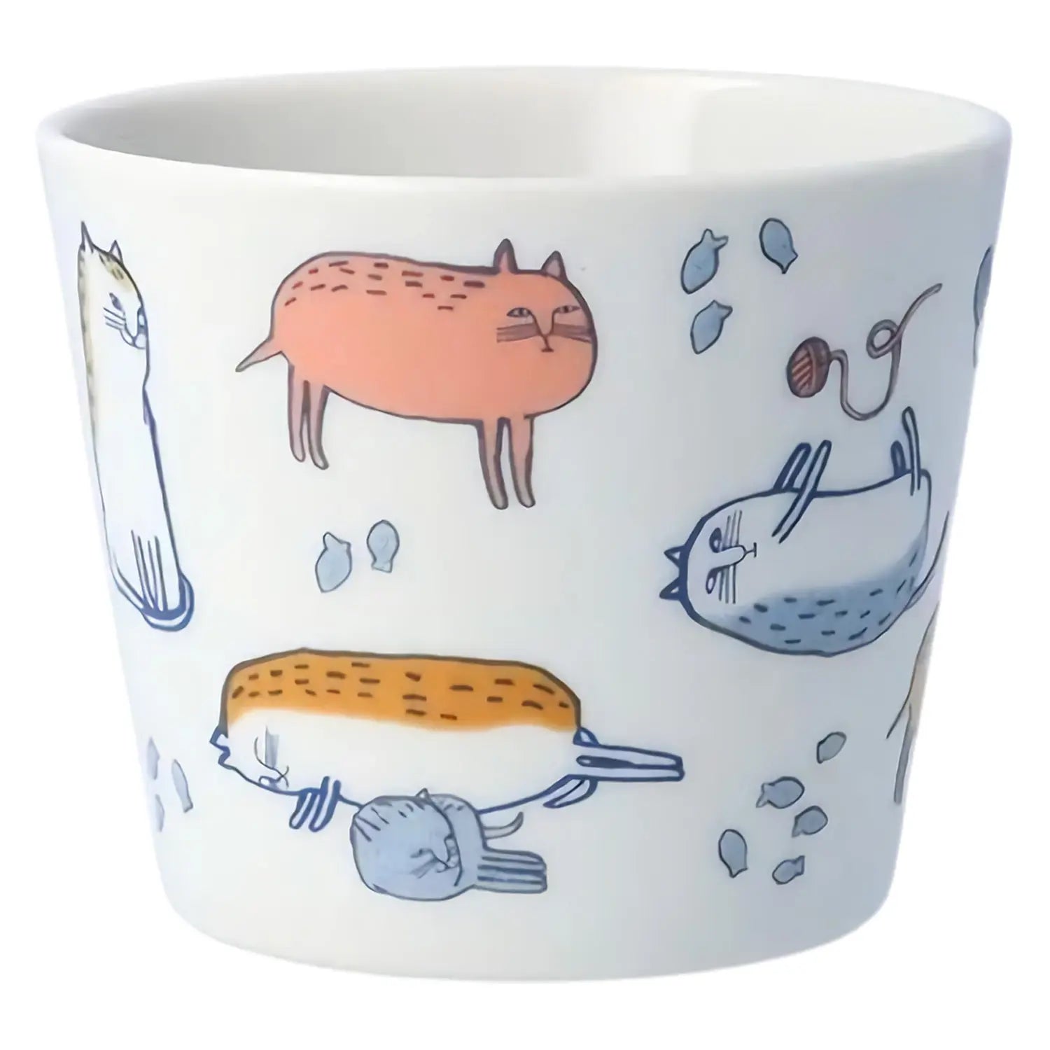 Harekutani Porcelain Soba Choko Cup with Cat Design - Traditional Japanese Sake or Tea Cup for Home, Restaurant & Gift Giving