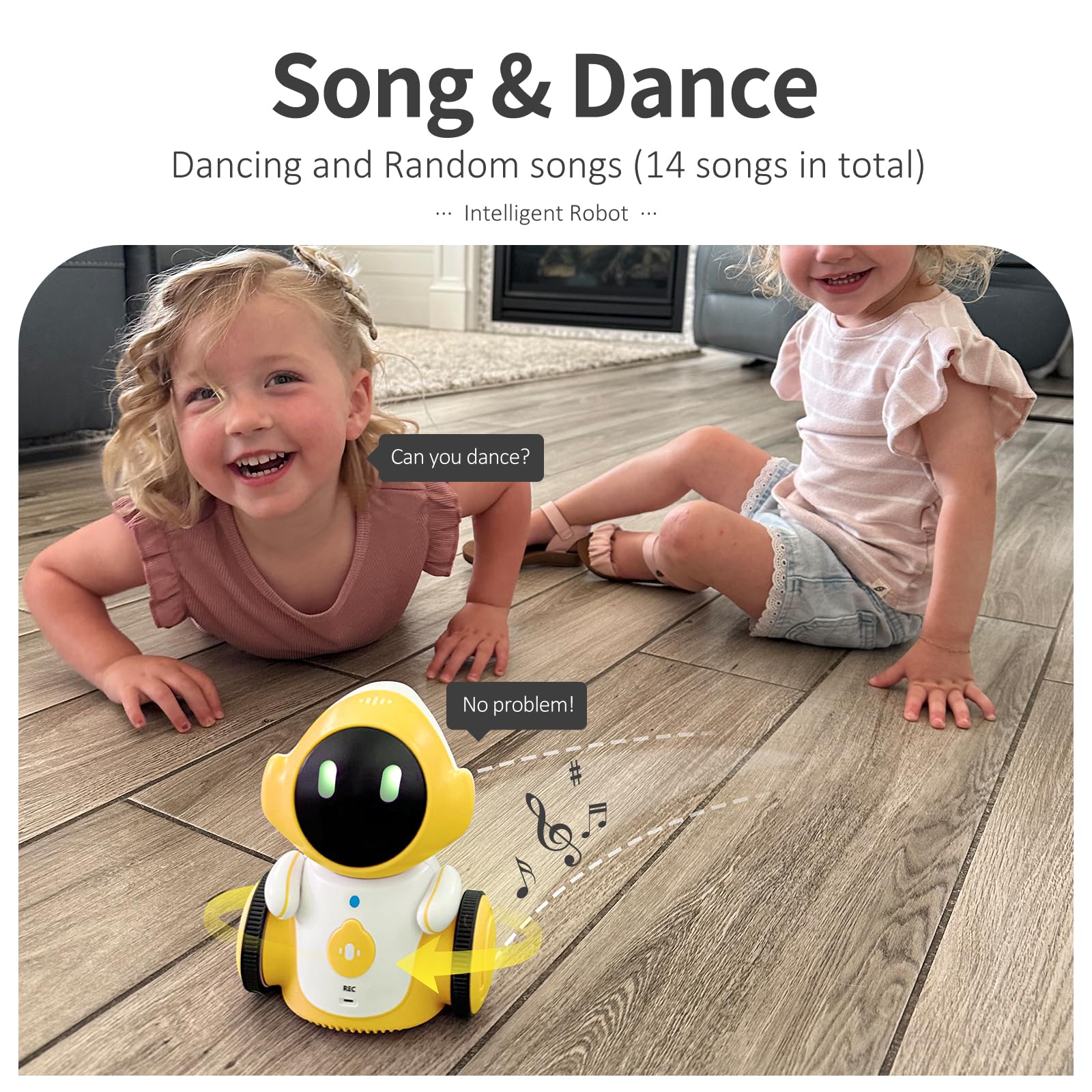 GILOBABY Rechargeable Smart Talking Robot Toy for Kids - Voice Controlled Touch Sensor, Singing, Dancing & Recording - Interactive Educational STEM Gift for Boys & Girls Ages 6+ (Birthday, Christmas, Playtime & Learning Activities)