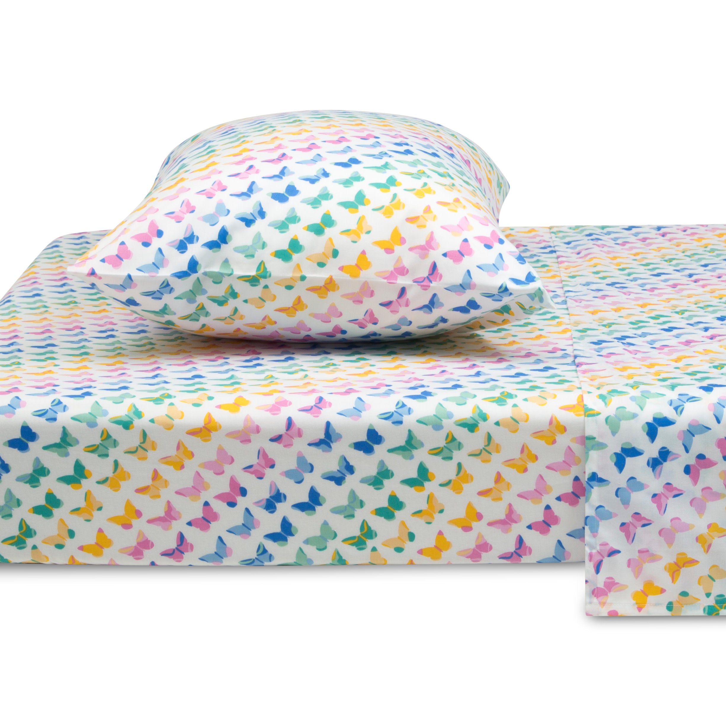 Butterflies 3-Piece Twin Sheet Set - Soft Microfiber Bedding for Kids & Teens - Perfect for Bedrooms, Dorms, and Sleepovers