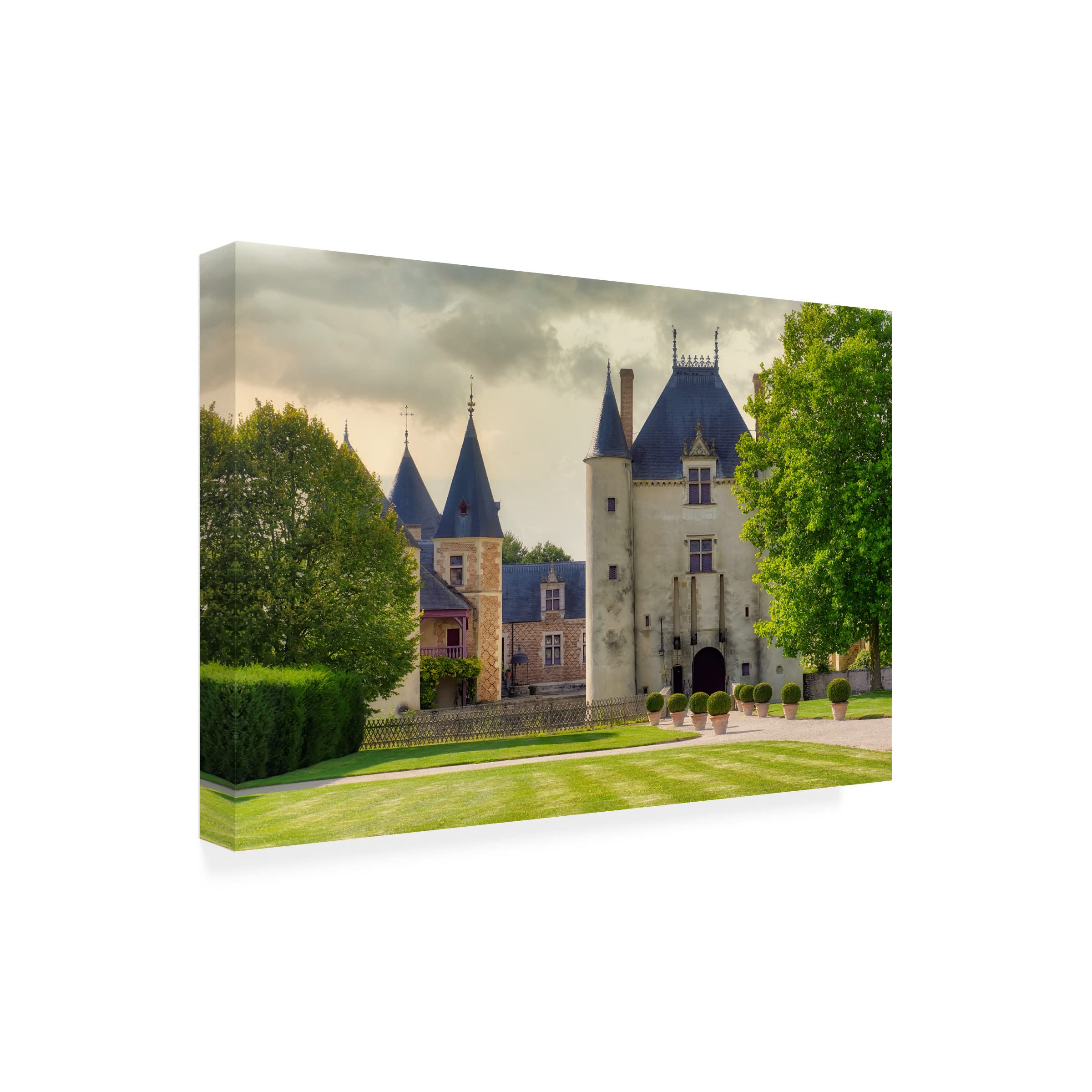 Trademark Fine Art 'Castle and Lawn' Canvas Wall Art by Cora Niele - Premium Home Decor for Living Room, Bedroom & Office