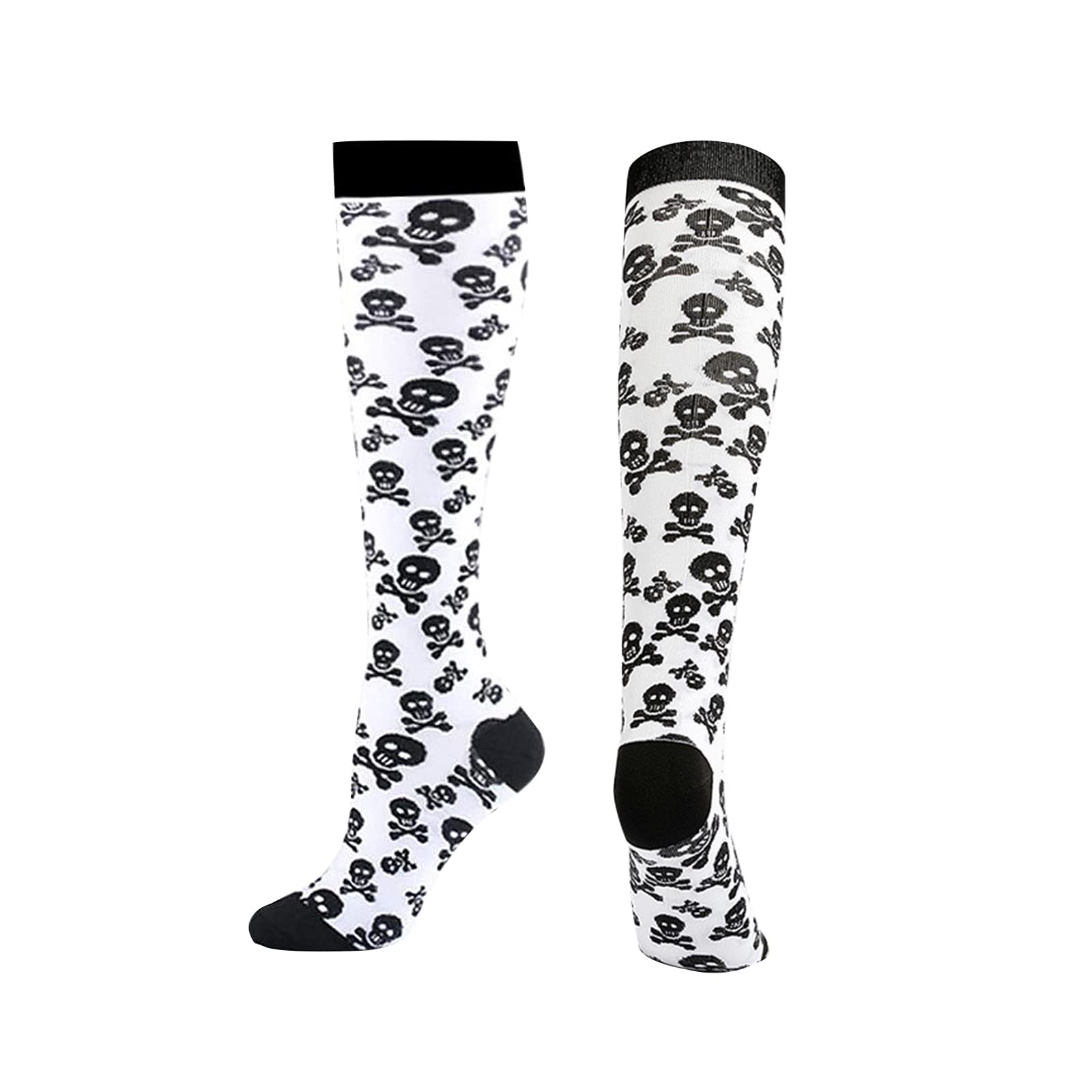 Halloween Compression Socks for Women & Men - 20-30mmHg Copper Fit Medical Support Socks, Knee High Compression Stockings (S/M) - Perfect for Halloween Costumes, Medical Support & Daily Wear