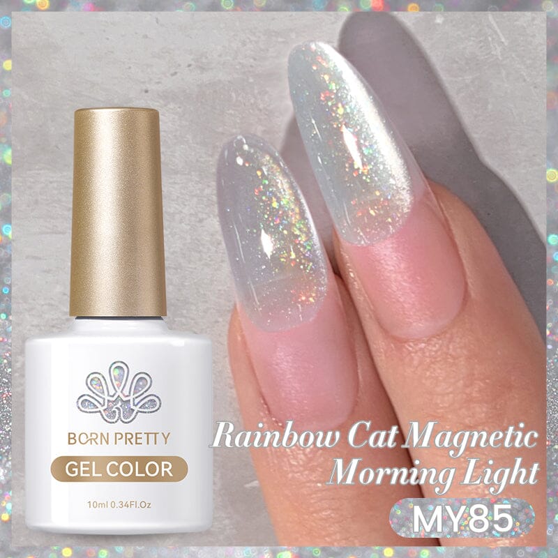 Rainbow Cat Magnetic Gel Polish - 10ml Water Light Nail Art MY84 MY89 - Perfect for DIY Manicures & Nail Salon Use