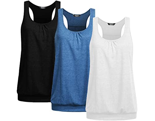 3pcs- Black + Navy Blue + White