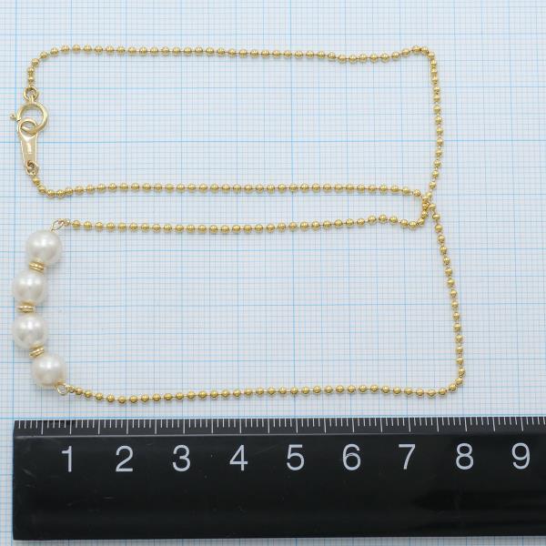 4P Design K18 Yellow Gold Pearl Necklace for Women - Elegant Jewelry Gift for Birthday, Anniversary & Special Occasions