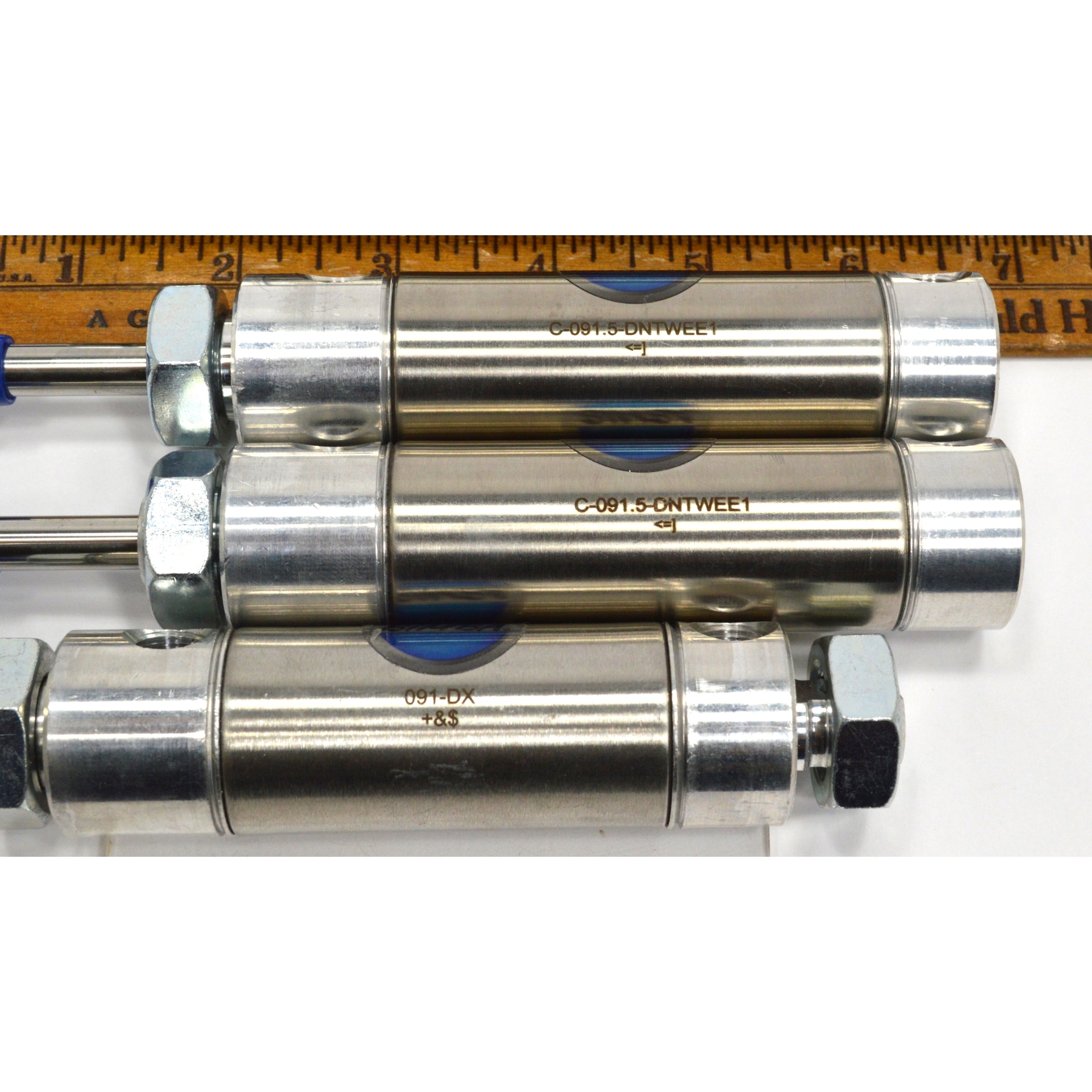 New BIMBA PNEUMATIC CYLINDER Lot of 4 - 091 DX, 092.5 DX & C 091.5 Air Cylinders for Industrial Automation & Machinery Repair