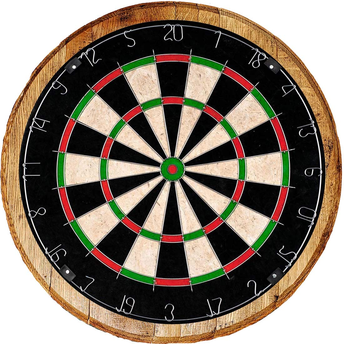 Whiskey Barrel Head Dart Board - Rustic Bar Game for Home & Pub Decor - Perfect for Man Cave, Basement, and Game Room Entertainment