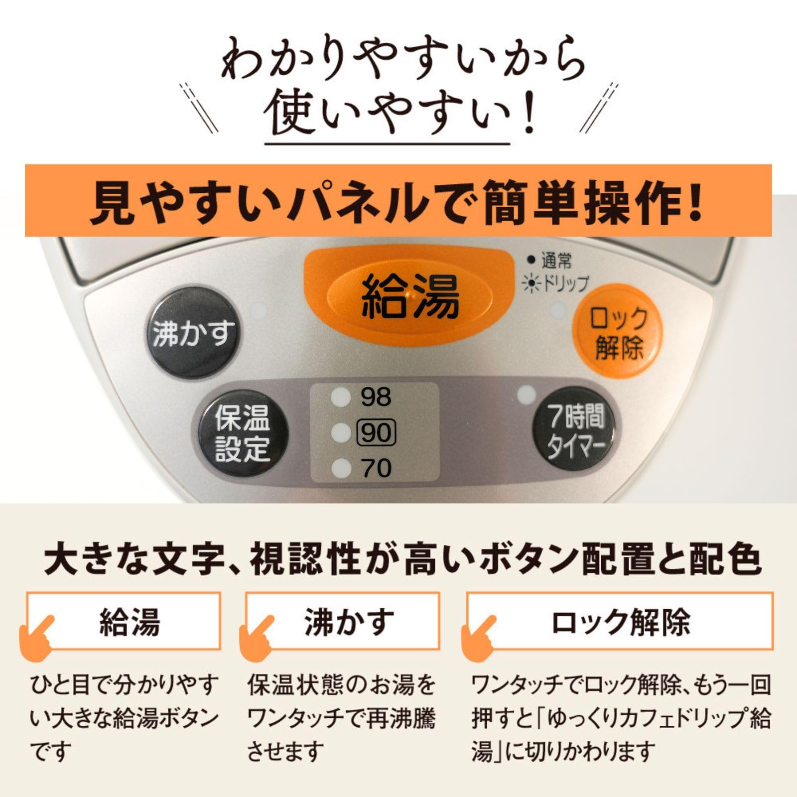 Zojirushi CD-WY22-HA 2.2L Electric Water Boiler & Warmer Pot - Gray - Fast Heating, Auto Keep Warm - Perfect for Tea, Coffee, Instant Noodles & Home Office Use