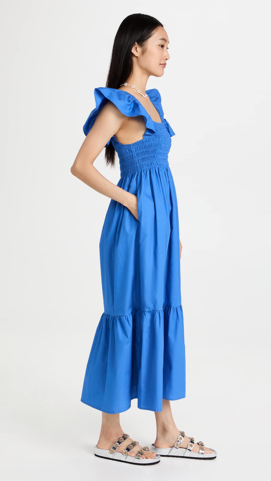 Women's Tuscany Dress - Flowy Summer Maxi Dress with Pockets | Perfect for Beach Vacations, Date Nights & Casual Outings