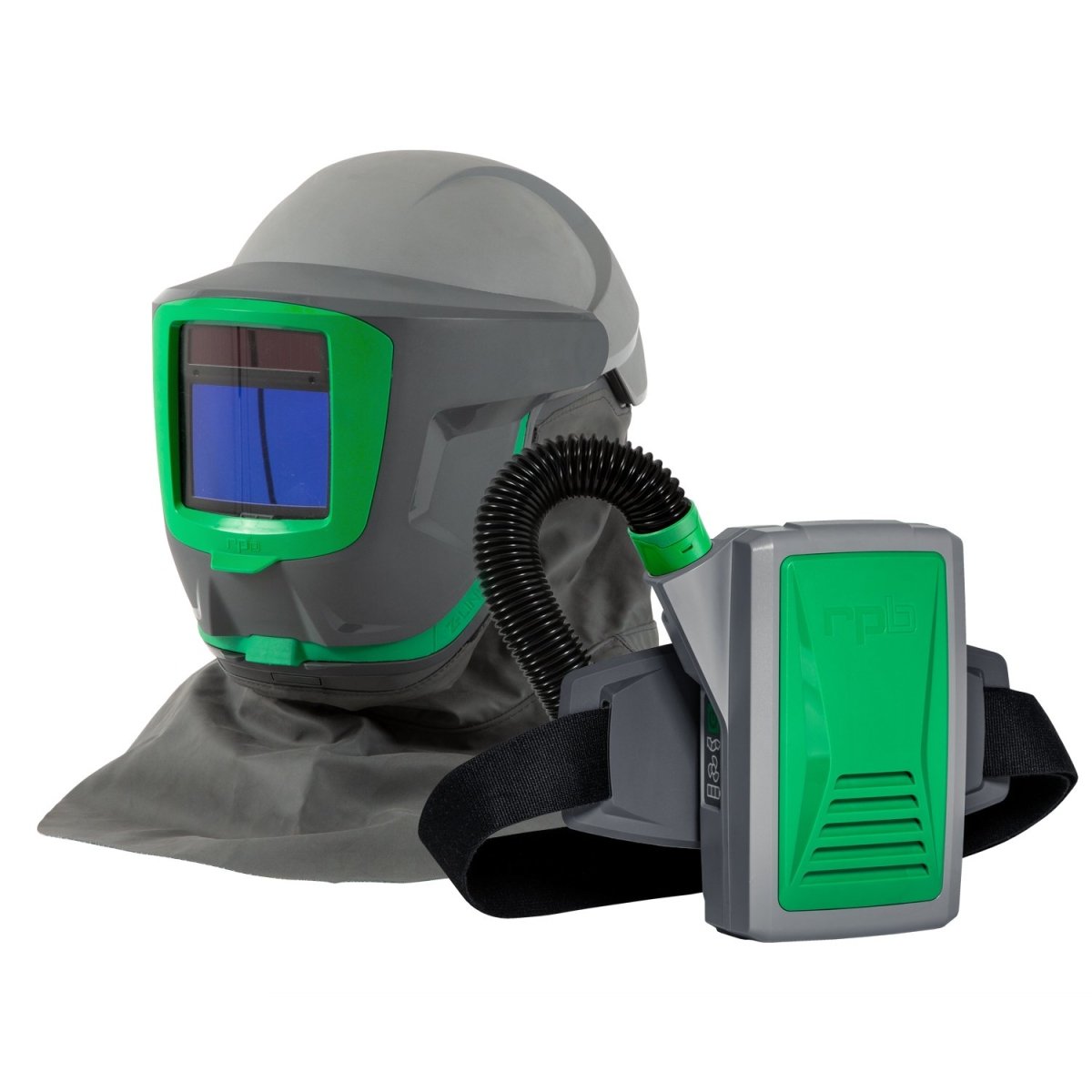 RPB Safety Z Link Plus Welding Respirator Helmet - NIOSH Certified PAPR or Supplied Air System with Removable ADF, Face Seal & Cape - Ultimate Protection for Welders | Ideal for MIG, TIG & Arc Welding in Industrial & Construction Sites