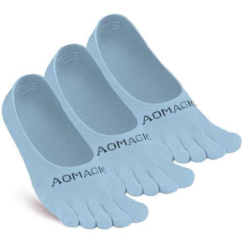 3 Pairs/Light Blue- No Show