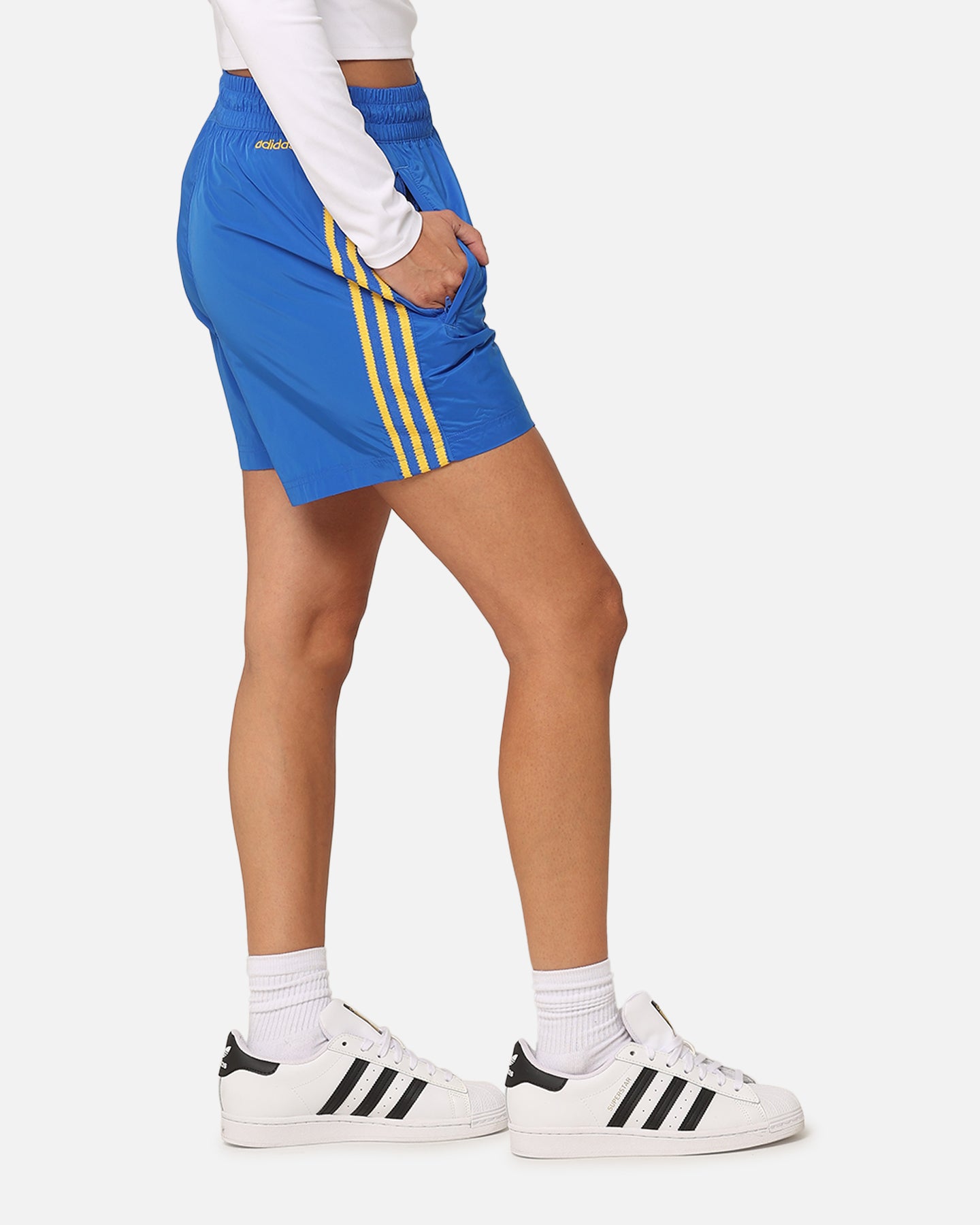 Adidas Graphic Sprinter Shorts for Men - Blue Athletic Running Shorts with Comfort Fit - Perfect for Gym, Jogging & Casual Wear