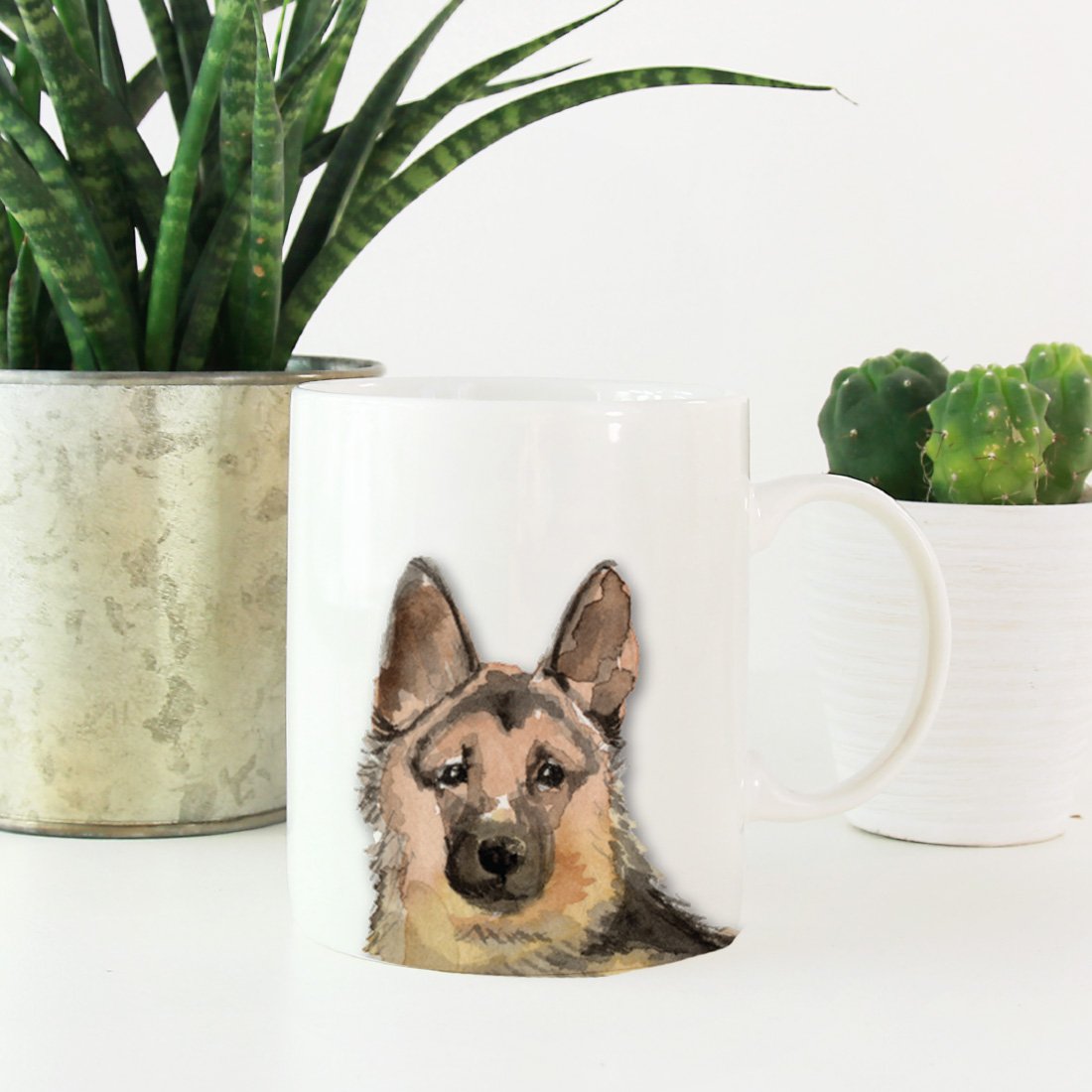 Andaz Press 11oz German Shepherd Coffee Mug - Ceramic Dog Lover Gift for Women, Men, Pet Owners - Perfect Birthday, Christmas Present for Her, Family - Great for Home, Office, Gifts & Coffee Lovers