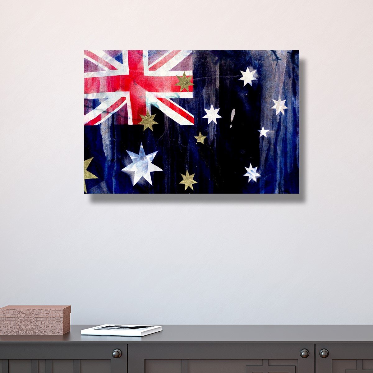 Australian Flag Wall Art Canvas Print by Oliver Gal – Modern Home & Office Decor, Patriotic Gift for Aussie Fans