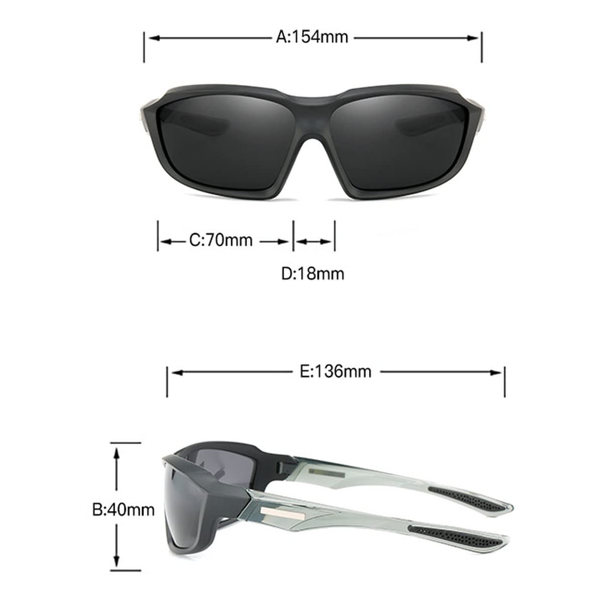Men's Photochromic Transition Reading Glasses - Blue Square Full Frame Sports Sunglasses (0 to +4.00) for Outdoor Activities, Cycling & Driving