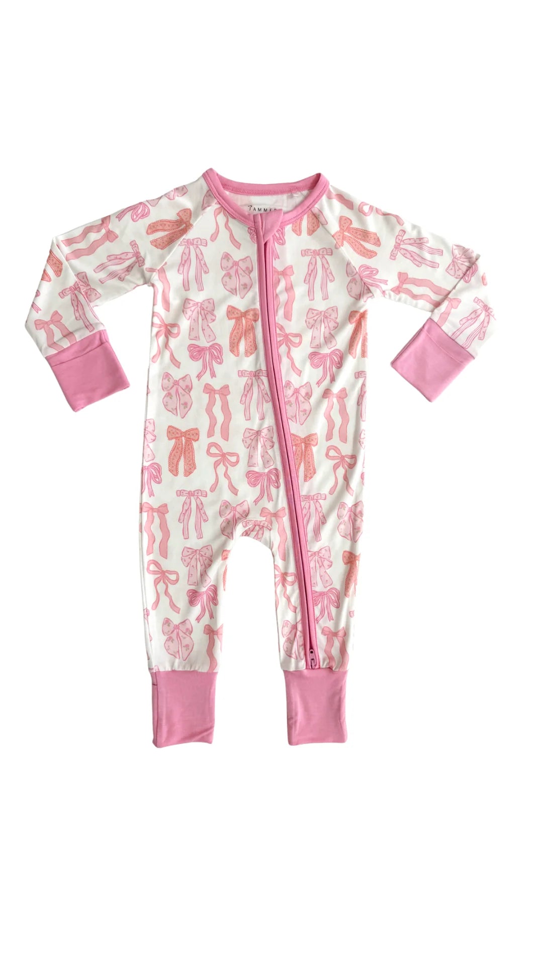 Spring Floral Bows Zippered Romper for Baby Girls - Cute One-Piece Outfit for Easter, Photoshoots & Special Occasions