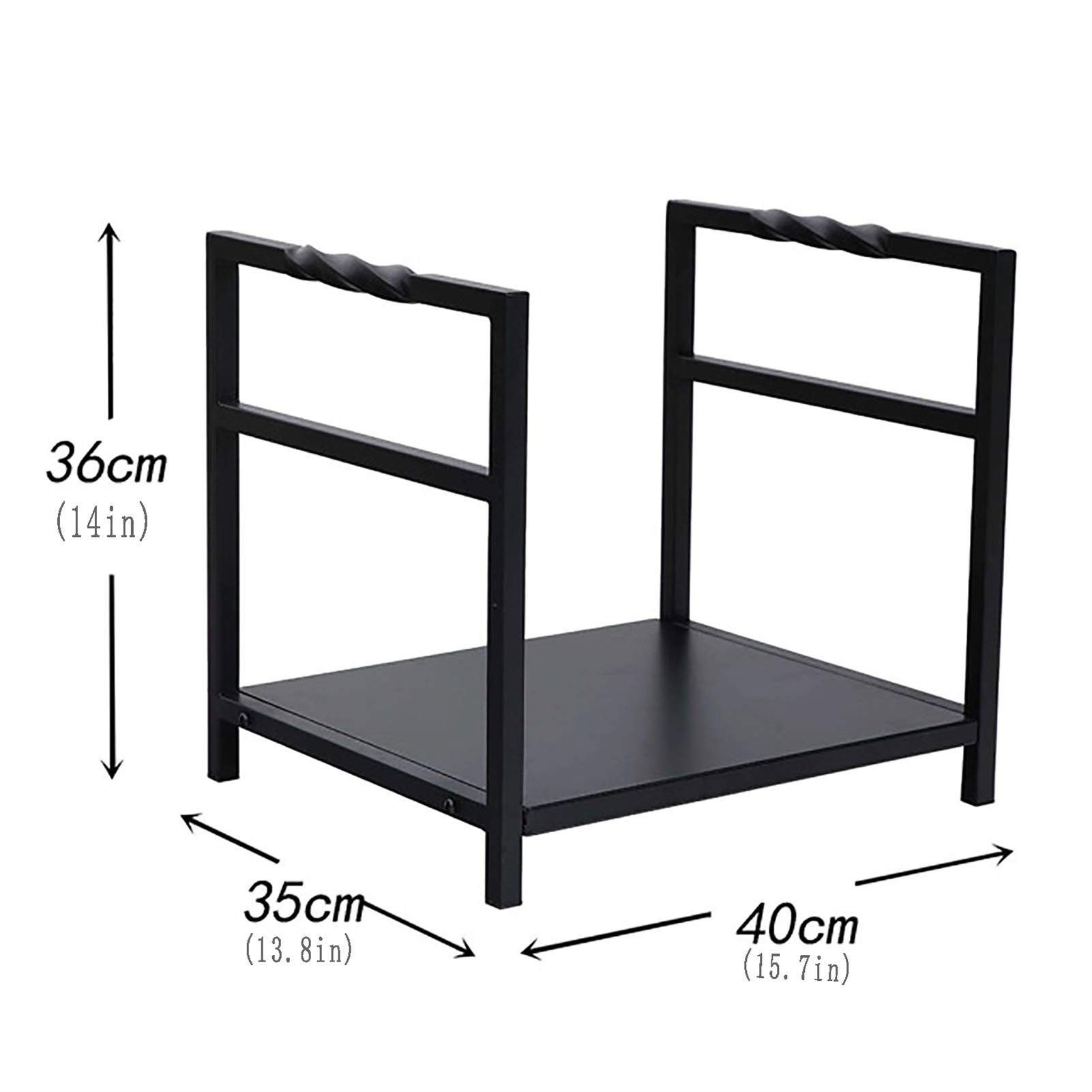 15.7×13.8×14 Inch Modern Metal Firewood Holder - Indoor/Outdoor Fireplace Log Rack for Wood Stove Storage | Perfect for Living Room, Patio & Camping