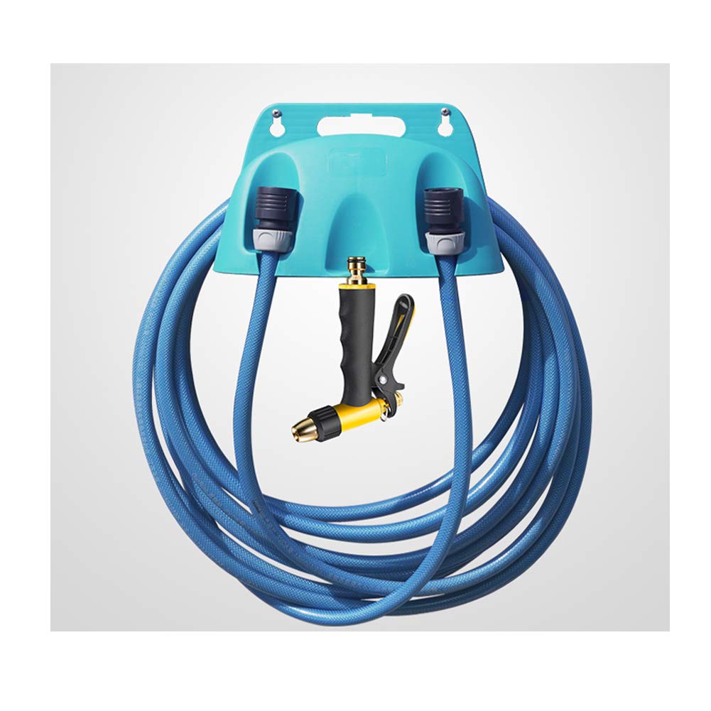 Wall Mount Garden Hose Hanger - Blue Tool Organizer for Garage & Watering Equipment