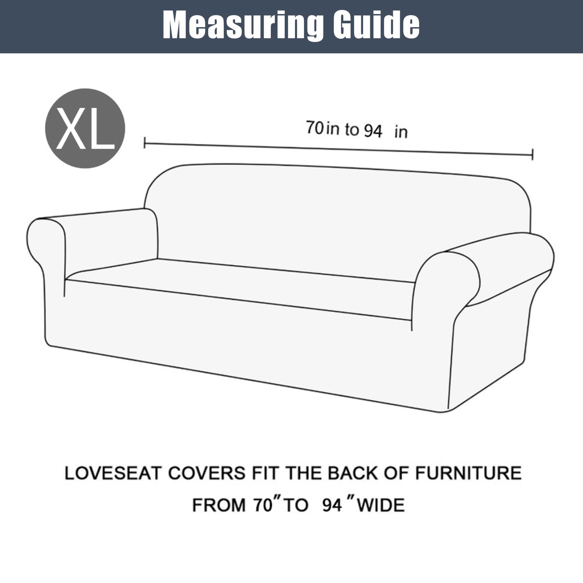 Stretch Sofa Slipcover - Waterproof Couch Cover with Elastic Bottom, Soft Furniture Protector for Kids & Pets (Light Grey, XL) | Perfect for Living Room, Family Gatherings & Pet-Friendly Homes