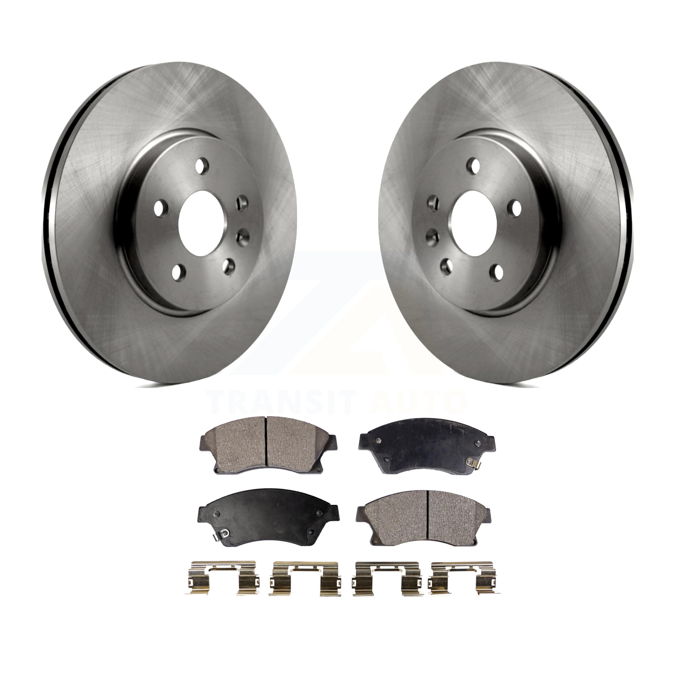 High-Performance Front Disc Brake Rotors & Ceramic Pads Kit - Compatible with 2013-2014 Chevrolet Sonic RS (K8T-100089) - Perfect for Daily Commuting & Performance Driving