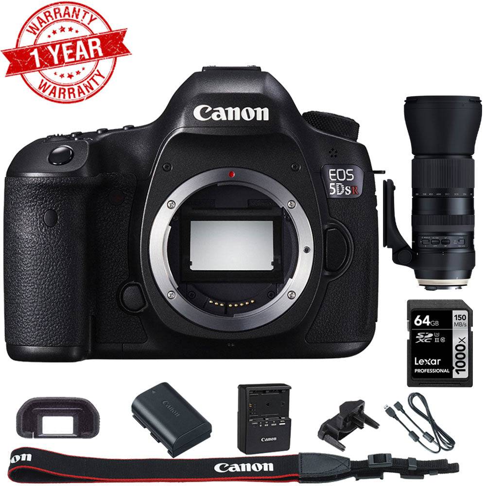 Canon EOS 5DS R 50.6MP Full Frame DSLR Camera Body with 150-600mm HSM Telephoto Zoom Lens Kit - Professional Photography for Wildlife, Sports & Nature Scenes