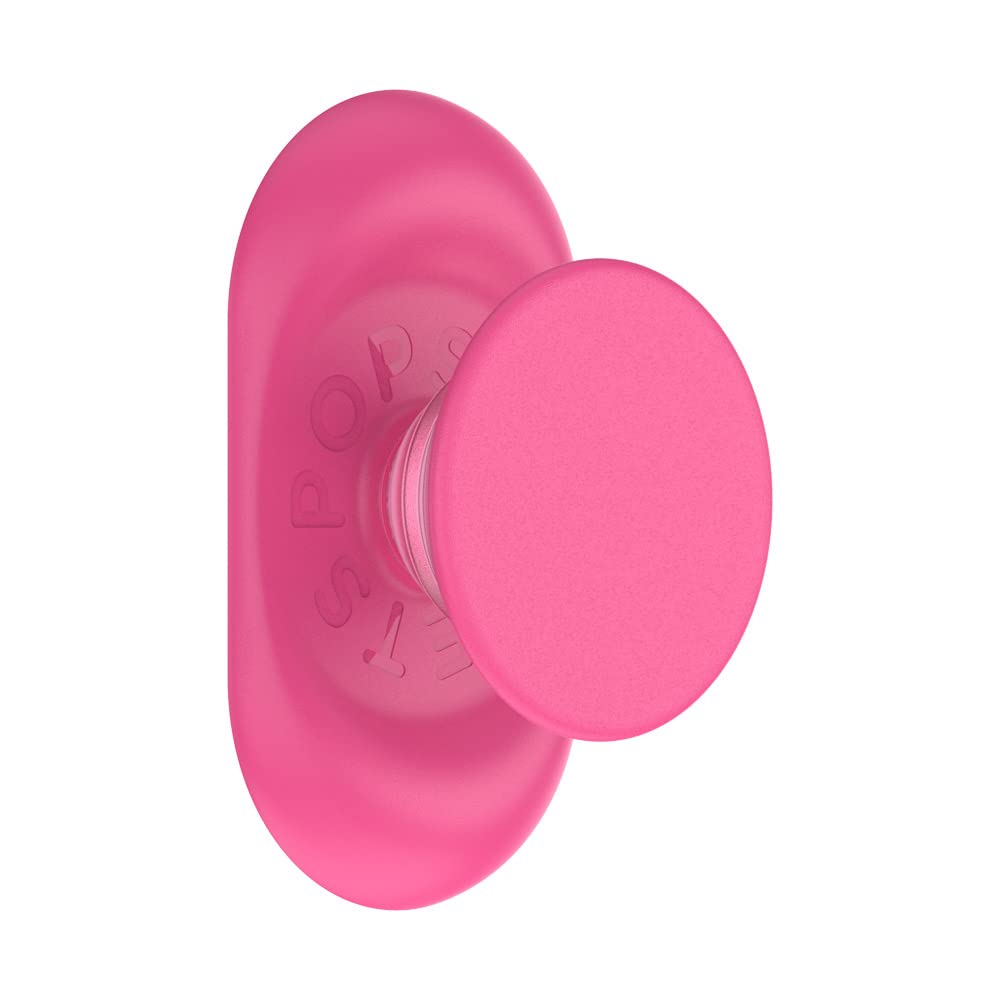 PopSockets Phone Grip with Expanding Kickstand - Slim, Pocketable Phone Holder for iPhone & Android - Neon Pink - Perfect for Hands-Free Viewing, Gaming & Selfies