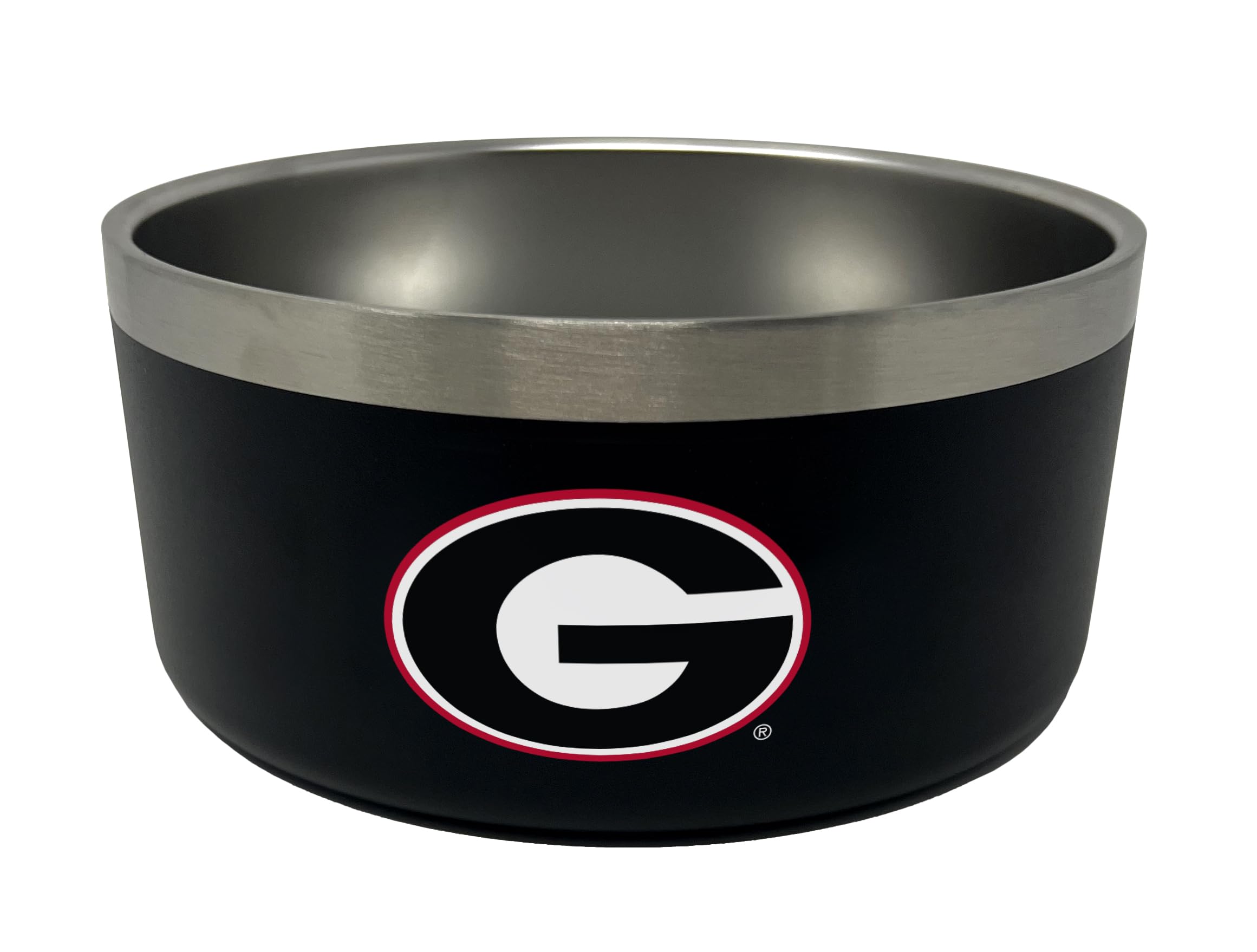 Official Georgia Bulldogs 32oz Stainless Steel Dog Bowl - NCAA Licensed Pet Food & Water Dish for Dogs - Perfect for Game Day, Tailgating & Bulldogs Fans