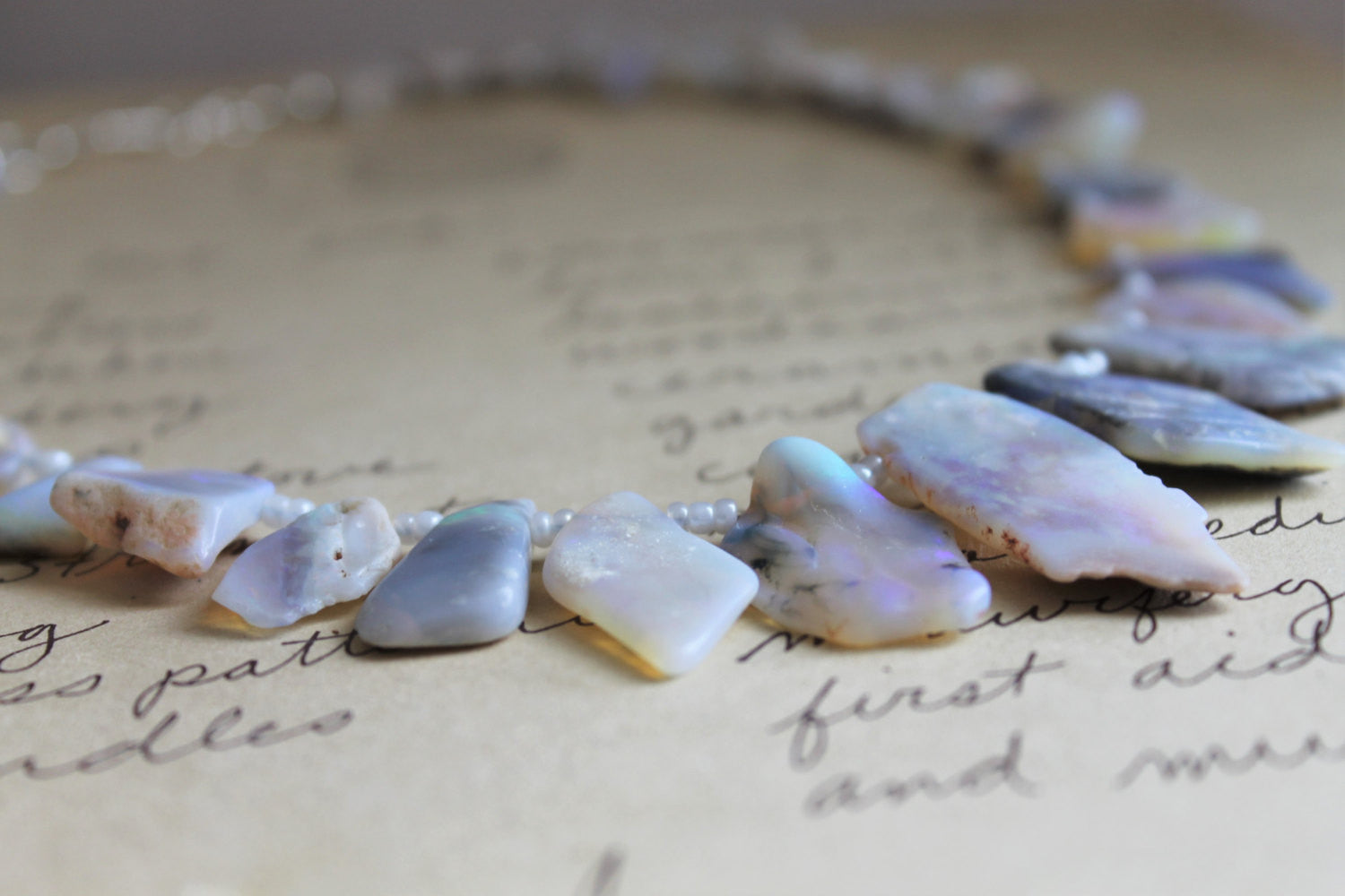 Stunning Raw Opal Statement Necklace – Natural Gemstone Jewelry for Women | Perfect for Weddings, Parties & Special Occasions